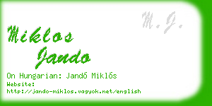 miklos jando business card